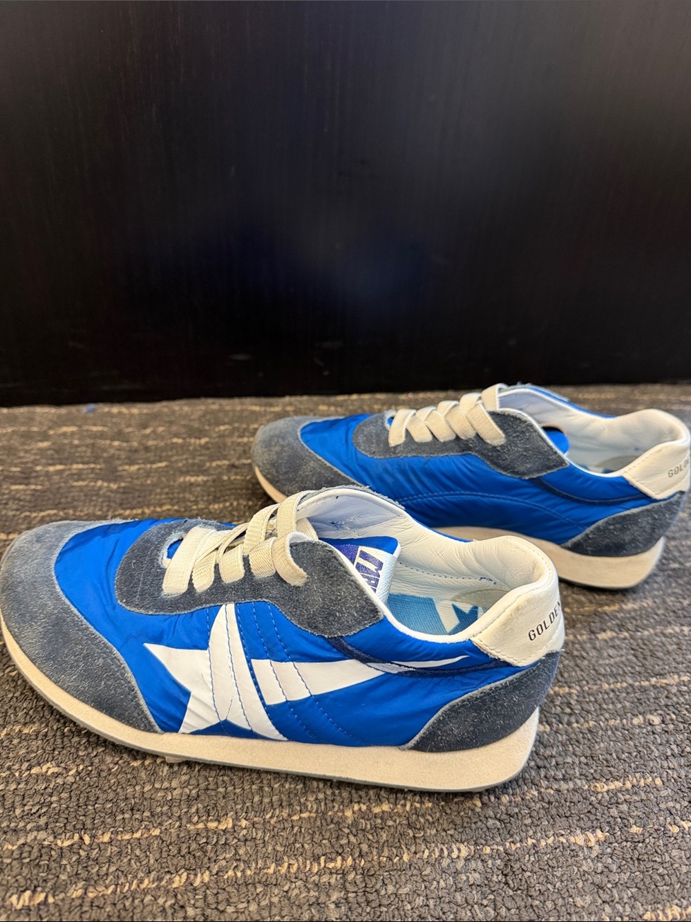 Golden Goose Blue and White Kids Sneakers
